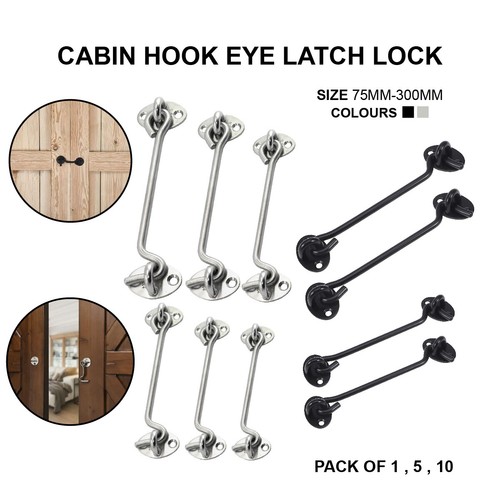 Cabin hook and - hook, lock