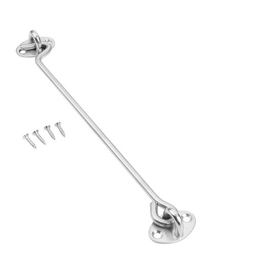 Steel hook eye door latch - steel,