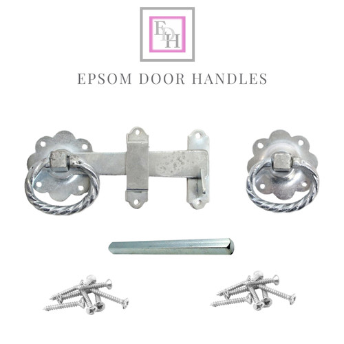 Galvanised twisted ring - twisted,